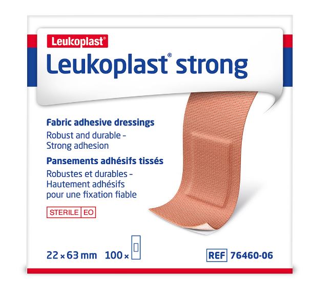 Leukoplast Strong Fabric Adhesive Dressing 6.3cm x 2.2cm