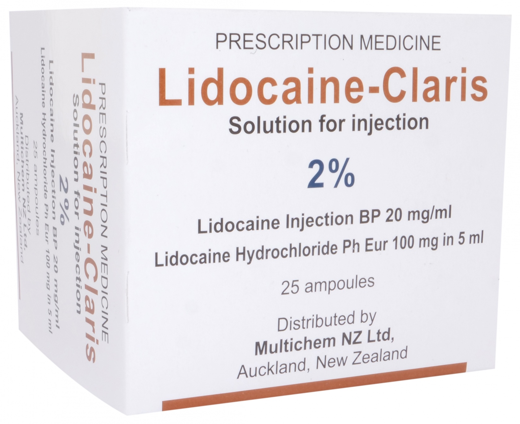 Lidocaine 2% - Baxter Injection 25 x 5ml