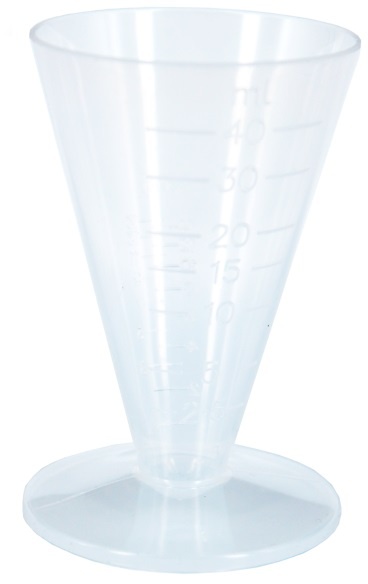 Medicine Measure Graduated 40ml conical type with base