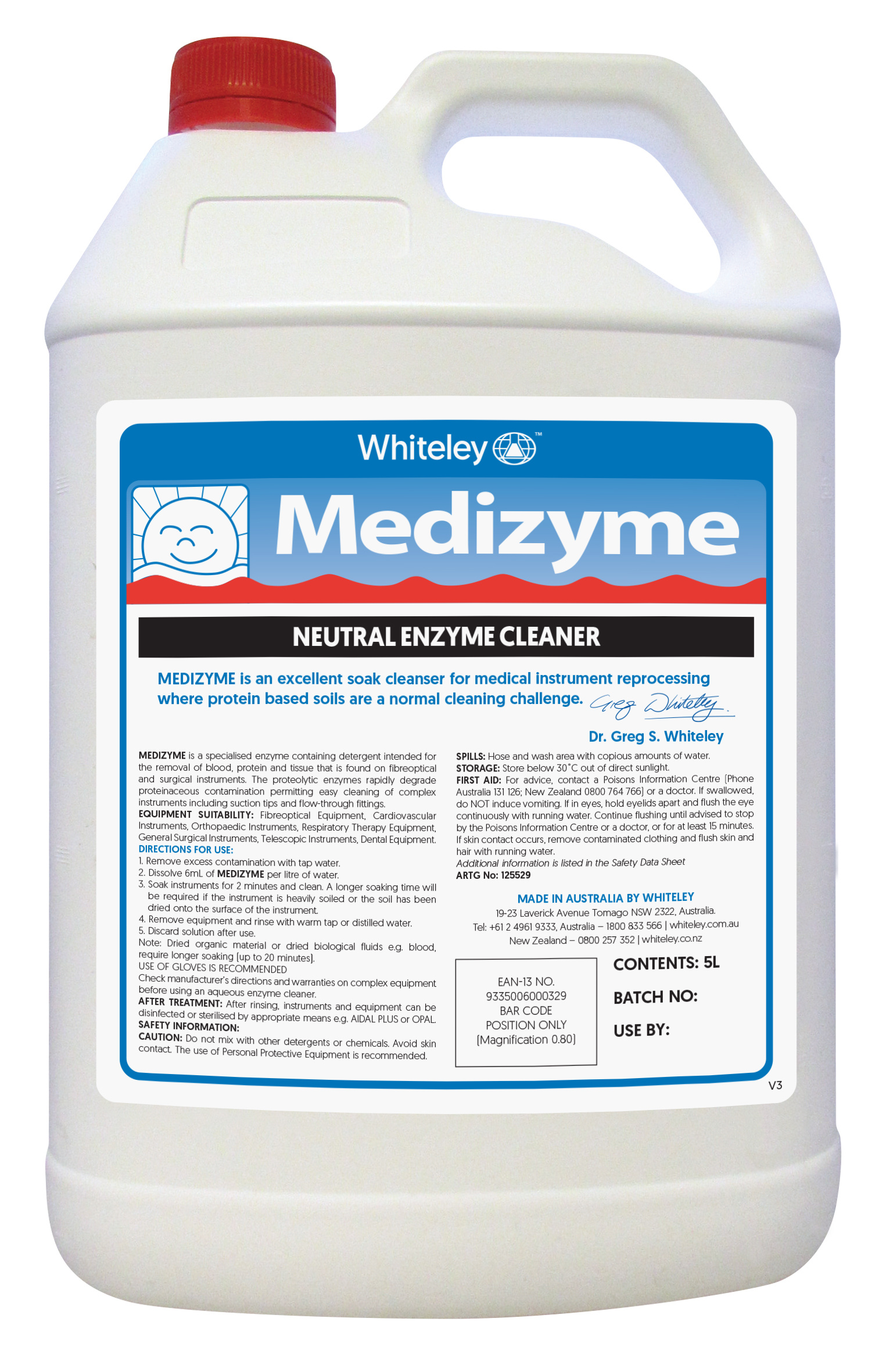 Whiteley Medizyme Enzyme Cleaner 5L