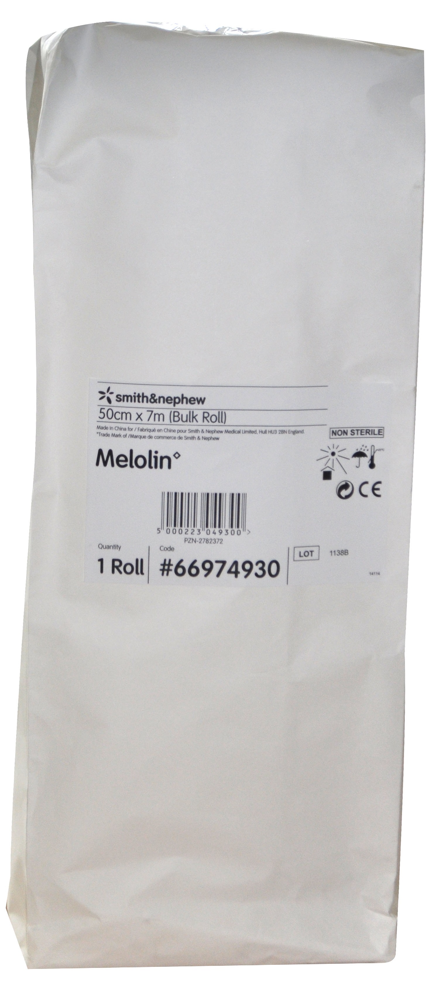 Melolin Absorbent Dressing Roll 50cm x 7m Unsterile