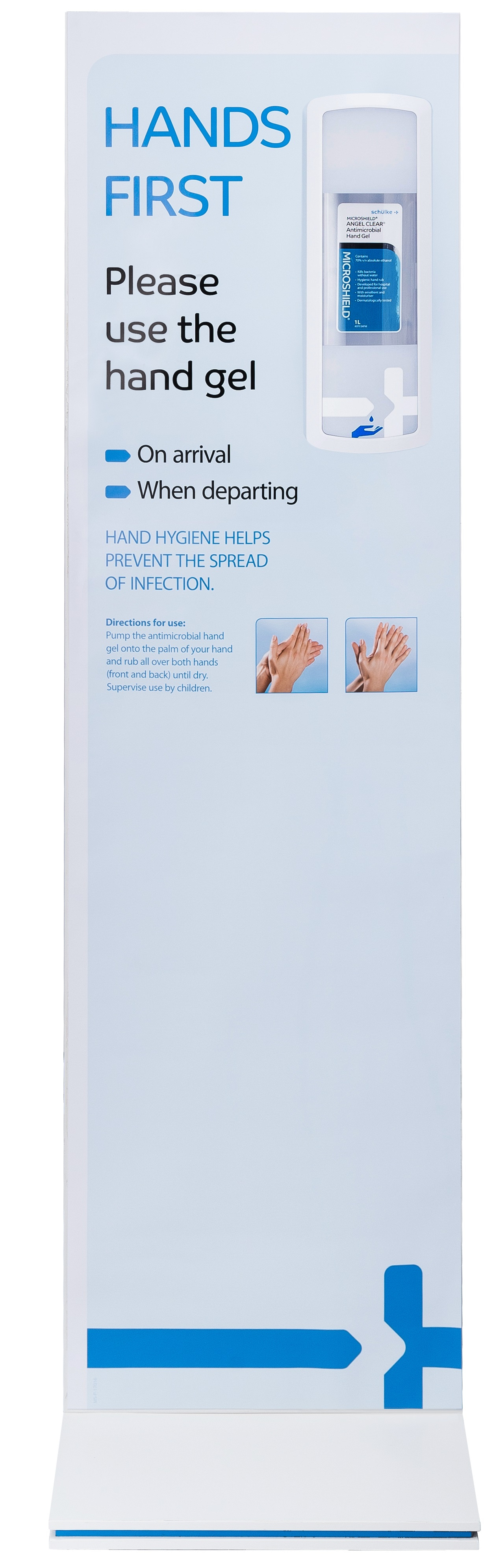 Microshield Hand Hygiene Free Standing Dispenser for 1L Angel Clear