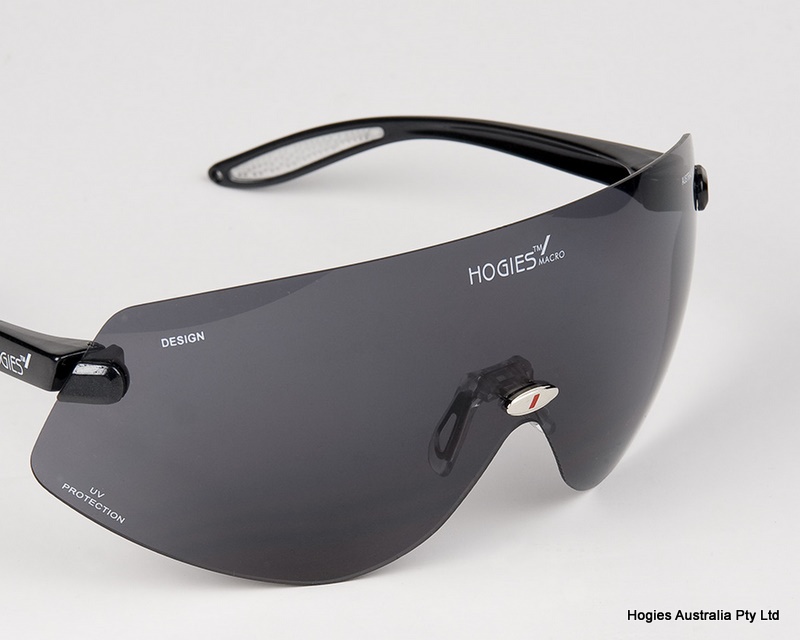 Hogies Macro (large) Tinted Grey Lens with Black Temples