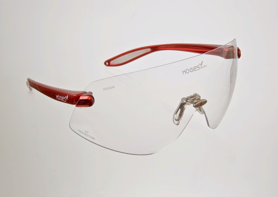 Glasses Hogies Eyeguard Clear Lens Red arms