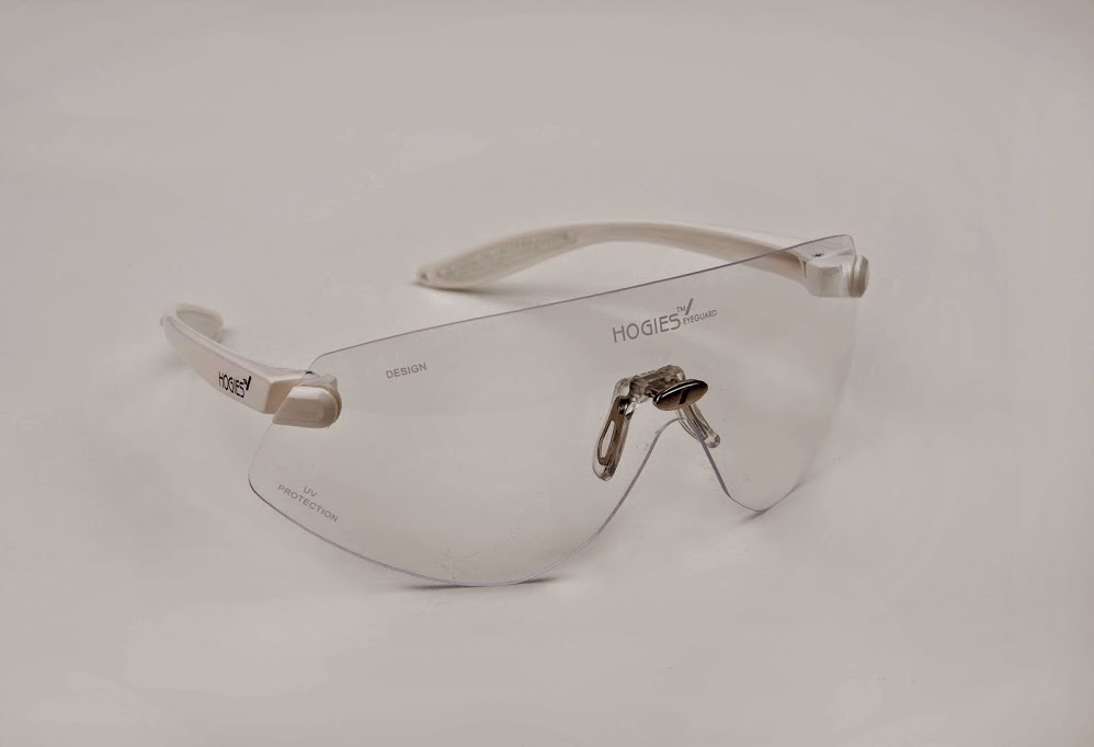 Glasses Hogies Eyeguard Clear Lens White arms