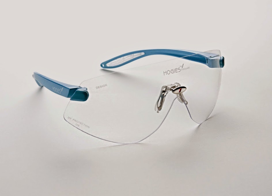 Glasses Hogies Eyeguard Clear Lens Light Blue arms