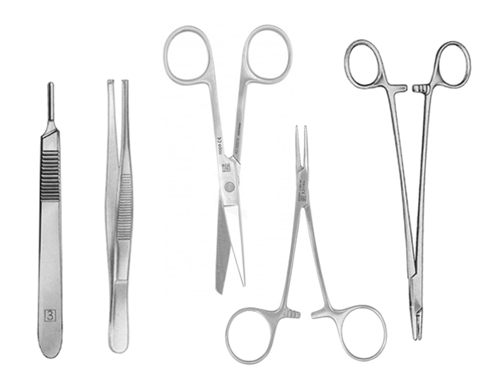 Nopa Suture Set with 5 Reusable Stainless Steel Instruments