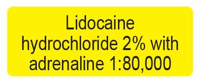 Labels - Lidocaine