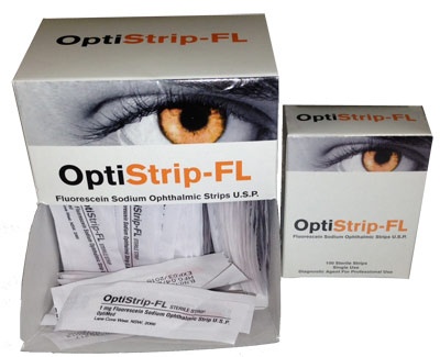 OptiStrip FL - Fluorescein Sodium Strips - Box of 100