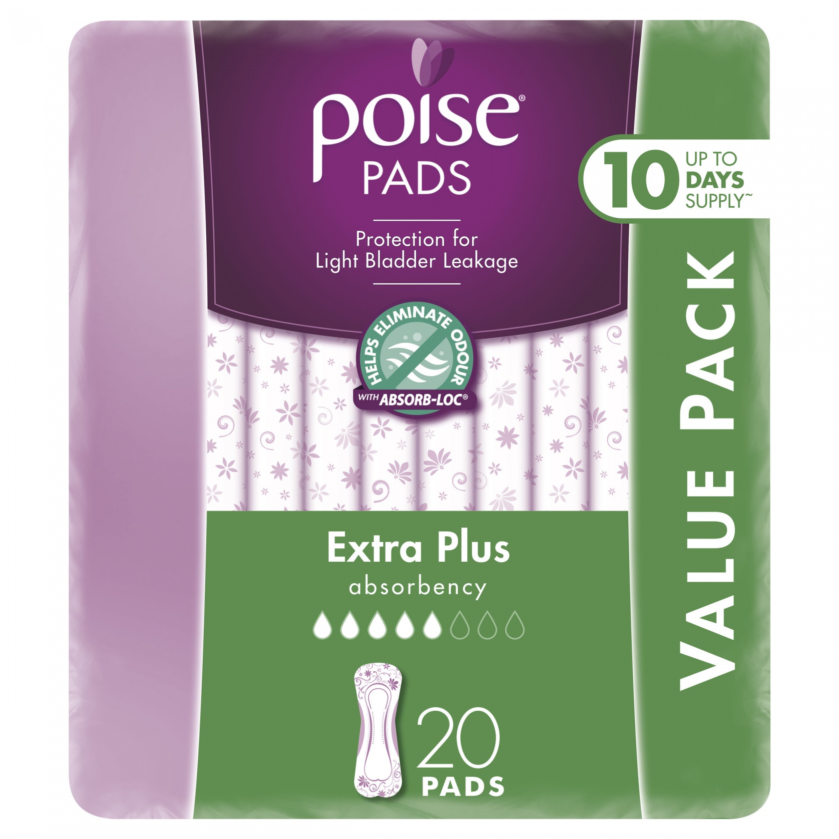Poise Pads Extra Plus 20