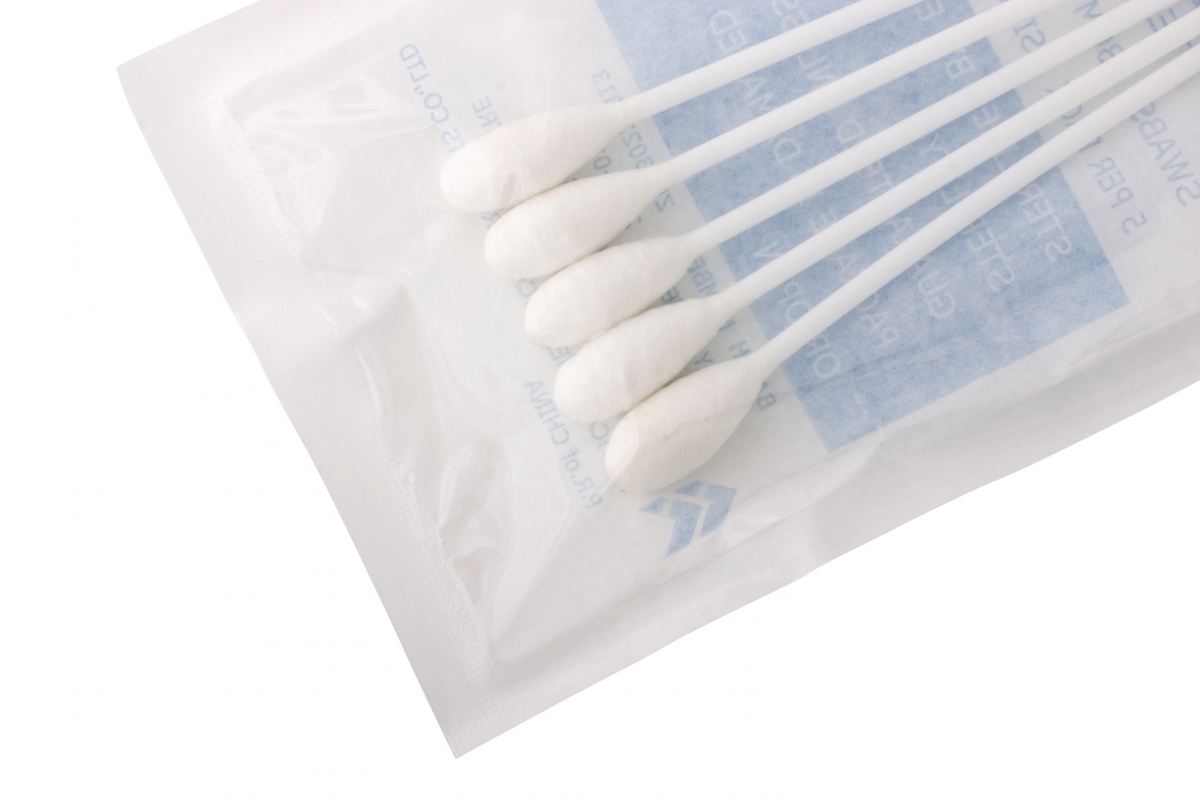 Cotton Jumbo Mouth Swab Plastic Stem Sterile 5's 15cm - Box 50