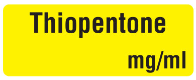 Labels - Thiopentone