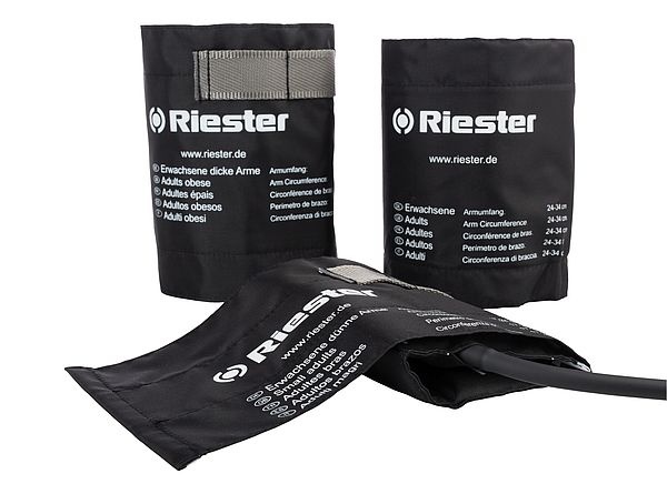 Riester BP Velcro Cuff 1 tube Obese 58.5cm x 18.5cm Black (Arm 34-44cm)