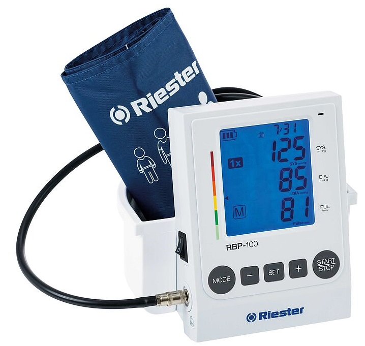 Riester RBP-100 Clinical Grade Digital BP Monitor with Adult Cuffs - Desk Model