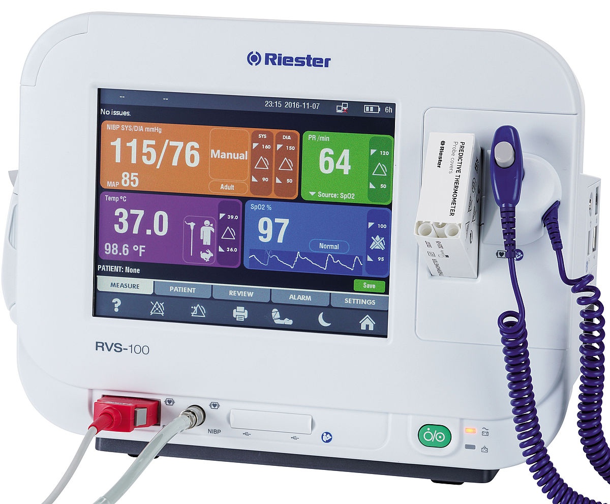 Riester Vital Signs Monitor RVS-100 with NIBP, SPO2 and Temperature