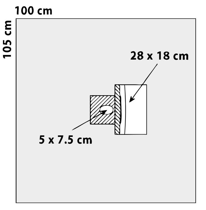 Sengewald Drape Ophthalmic Secu-Drape Sterile 100cm x 105cm with Pouch