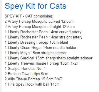 Spey Kit for Cats