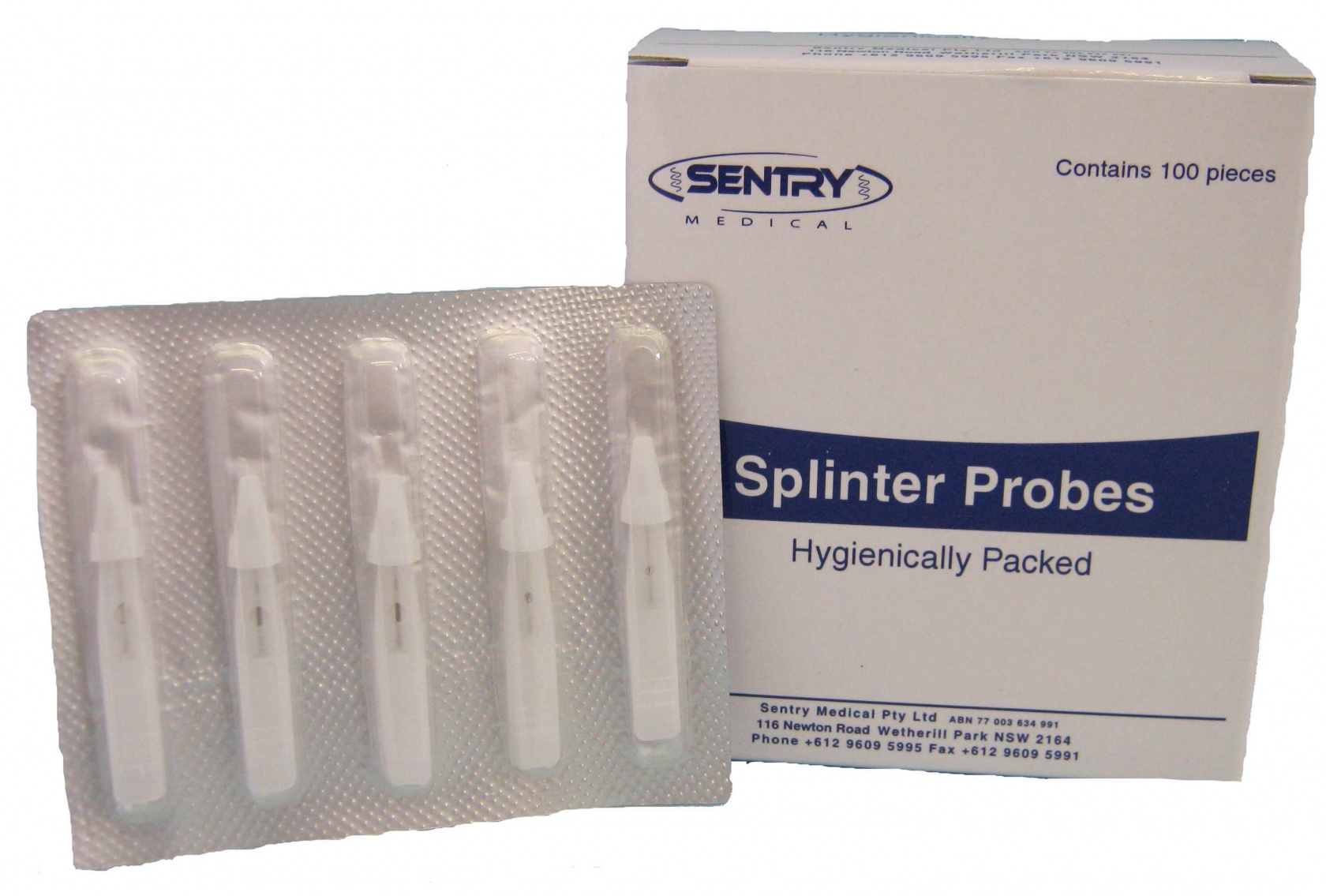 Splinter Probe 4cm Disposable Sterile - Box of 100