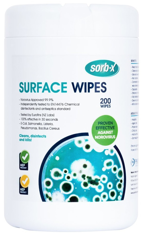 Sorb-X Pre-moistened Surface Wipe 140mm x 200mm