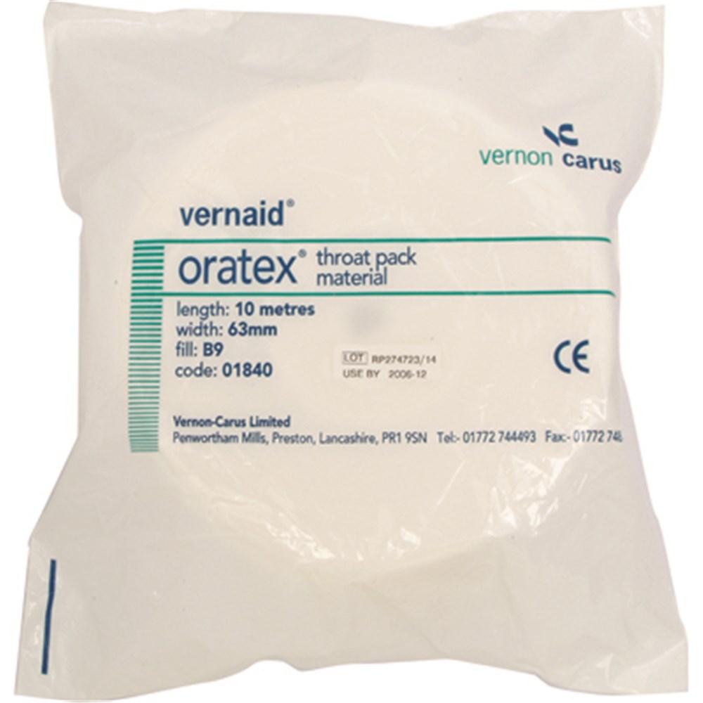 Synergy Health Oratex Throat Pack Material 63mm x 10m