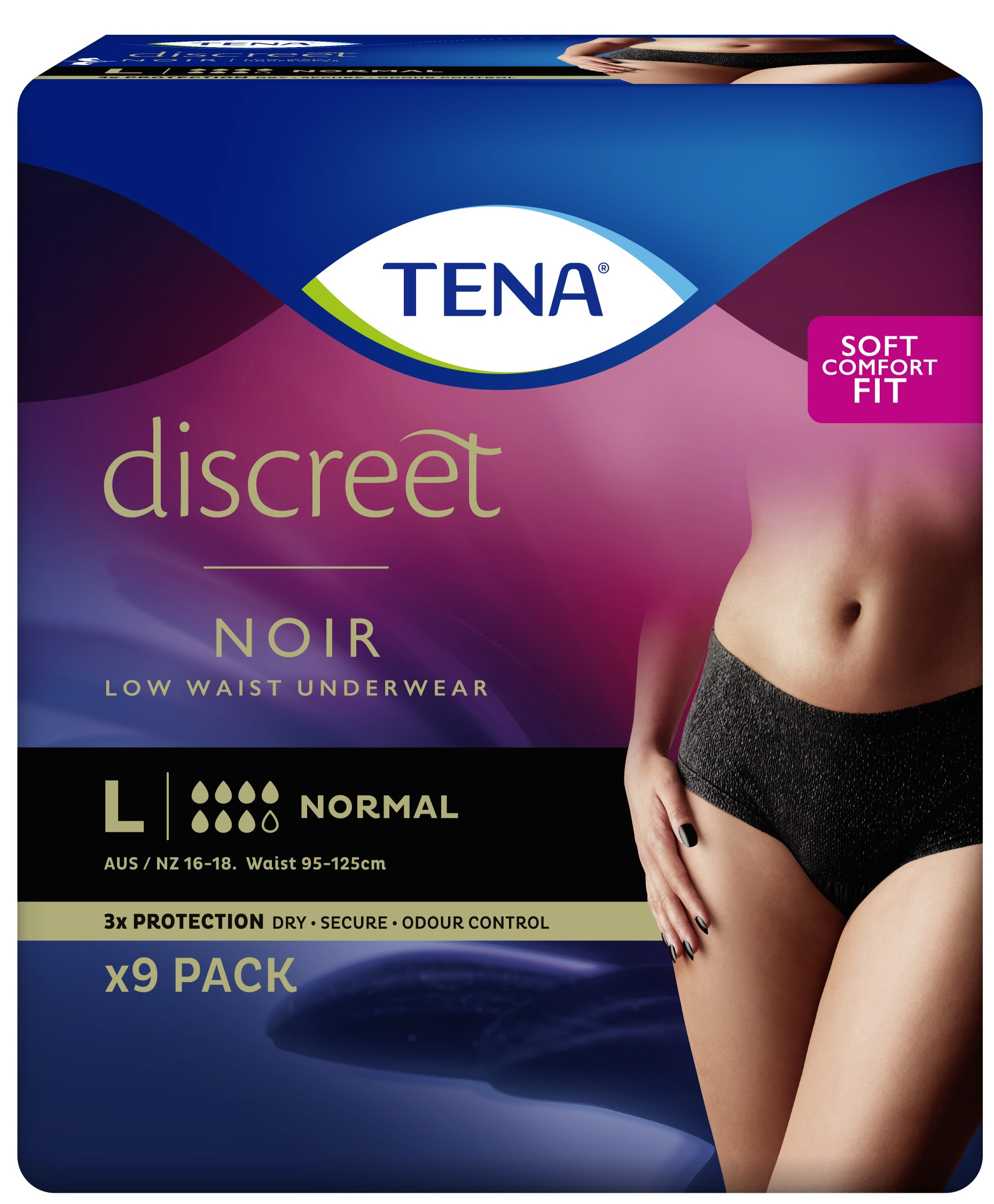TENA Pants Women Discreet Black Large