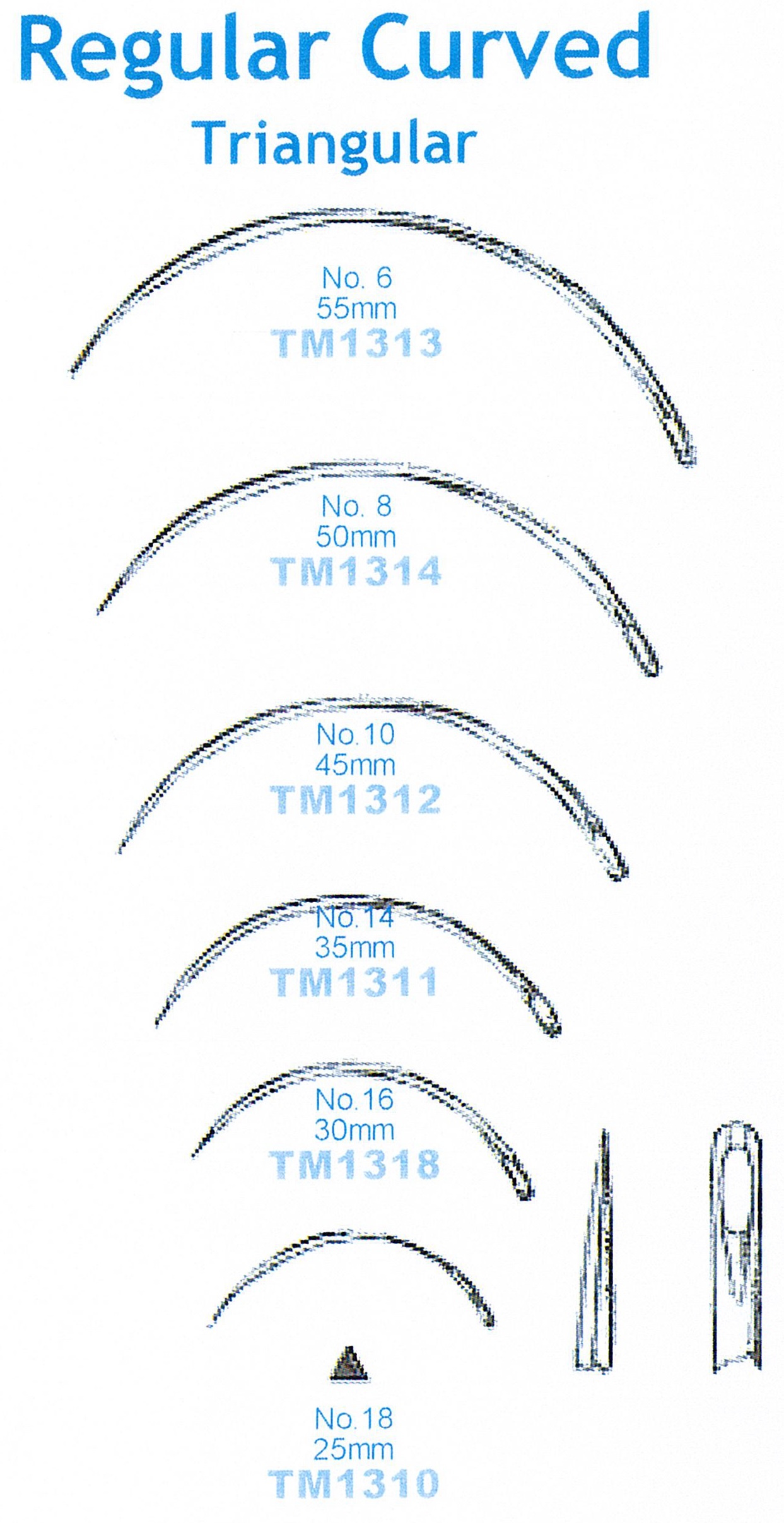 KAT-Eyed Regular Curved Triangular 55mm No.6 Pkt of 2