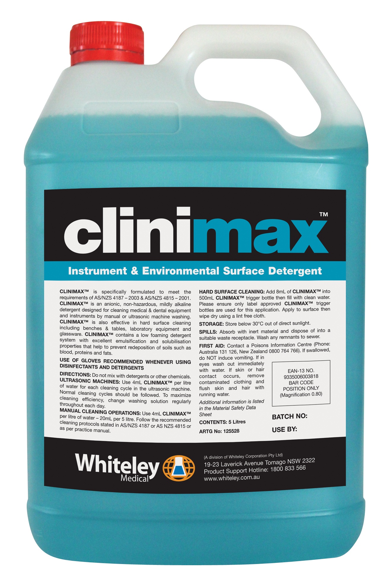 Whiteley Clinimax Alkaline Detergent 5 litre