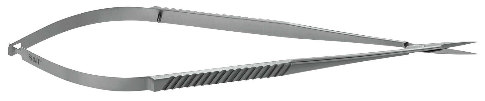 S&T Scissor Adventitia 18cm SAS-18 T Flat Handle Straight Fine Serrated 20mm Blade image 0