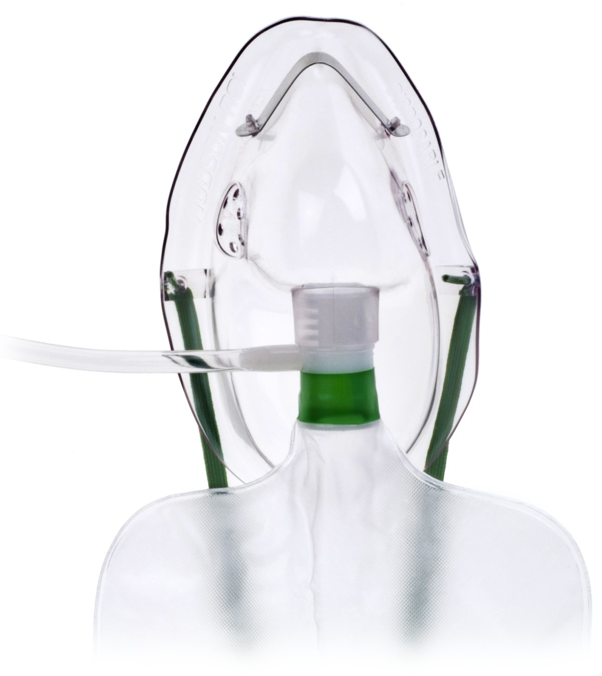 Hudson Mask High Concentration Elongated with 7ft Oxygen Tubing & Reservoir Bag - Adult image 0