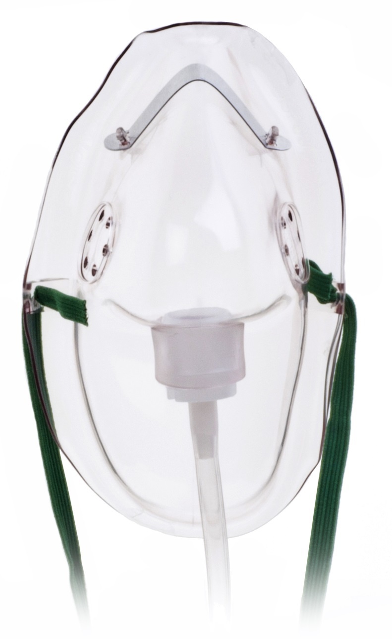 Hudson Mask Medium Concentration Elongated with 7ft Oxygen Tubing - Adult image 0