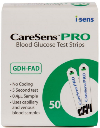 Caresens Dual Blood Glucose Test Strips image 0