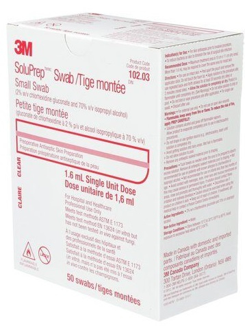 3M Soluprep Antiseptic Swabstick 2% CHG with 70% IPA Small image 1