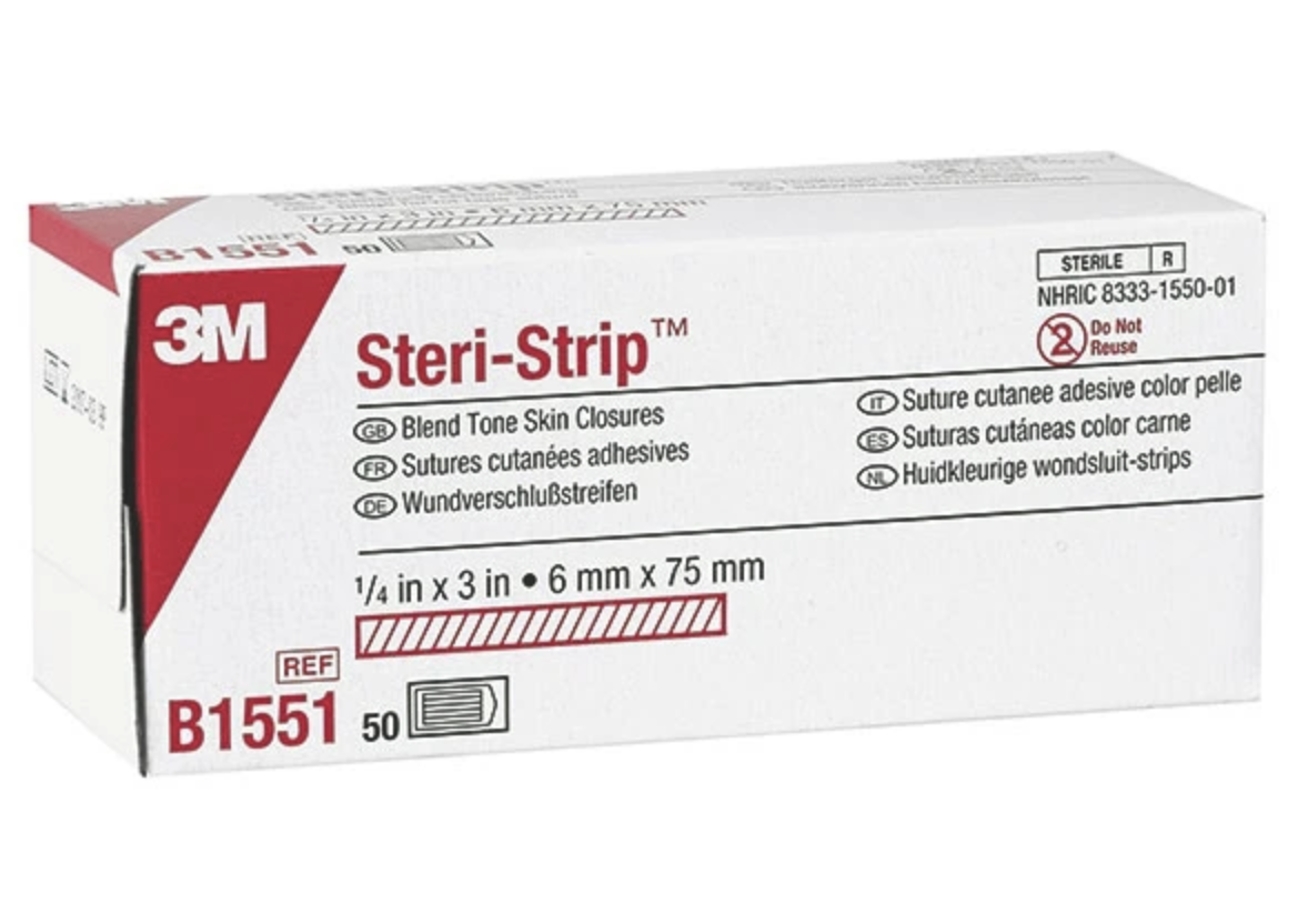 3M Steri-strip Skin Closure SKIN TONE 75mm x 6mm image 1