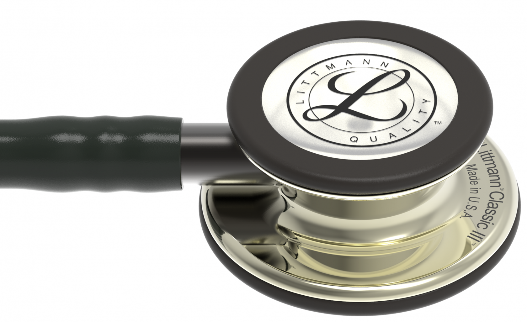 3M Stethoscope Littmann Classic III Black with Champagne Finish image 2