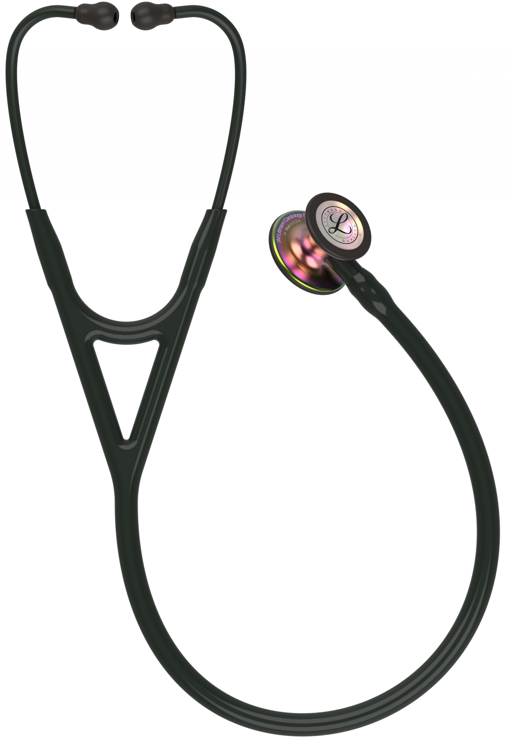 3M Stethoscope Littmann Cardiology IV Black with Rainbow Finish image 0