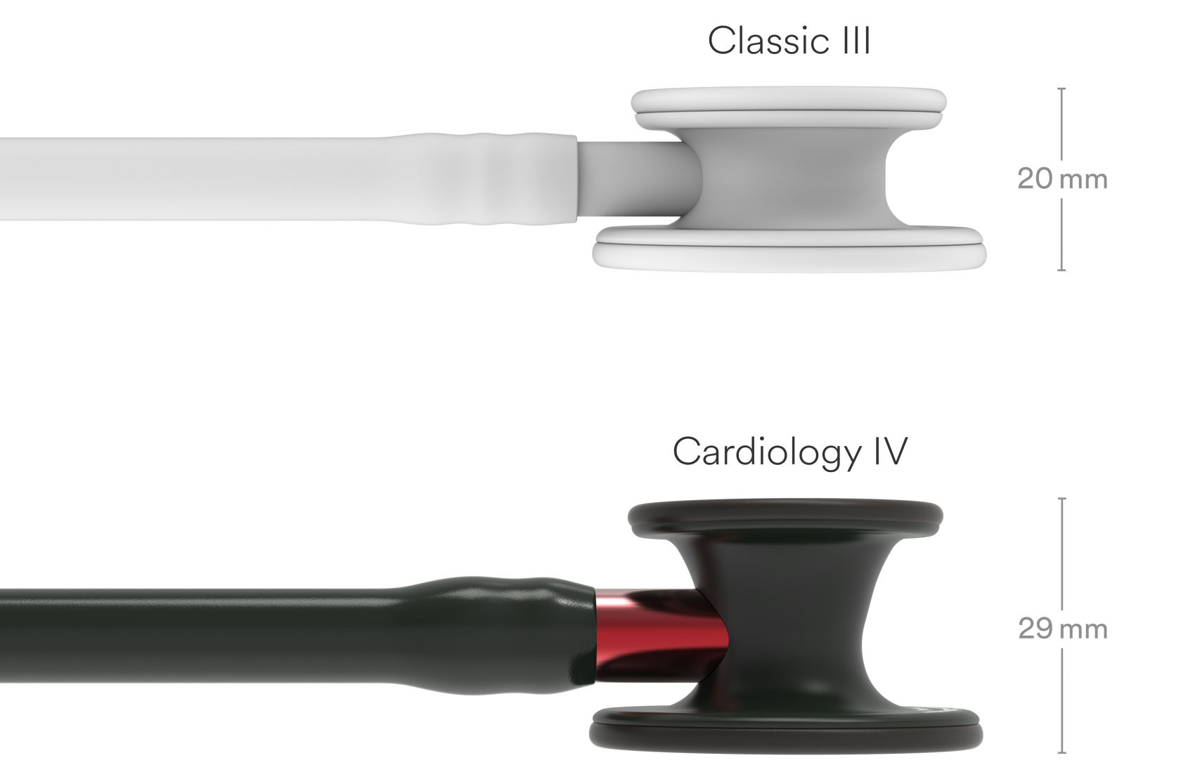 3M Stethoscope Littmann Cardiology IV Black Edition with Red Stem image 3