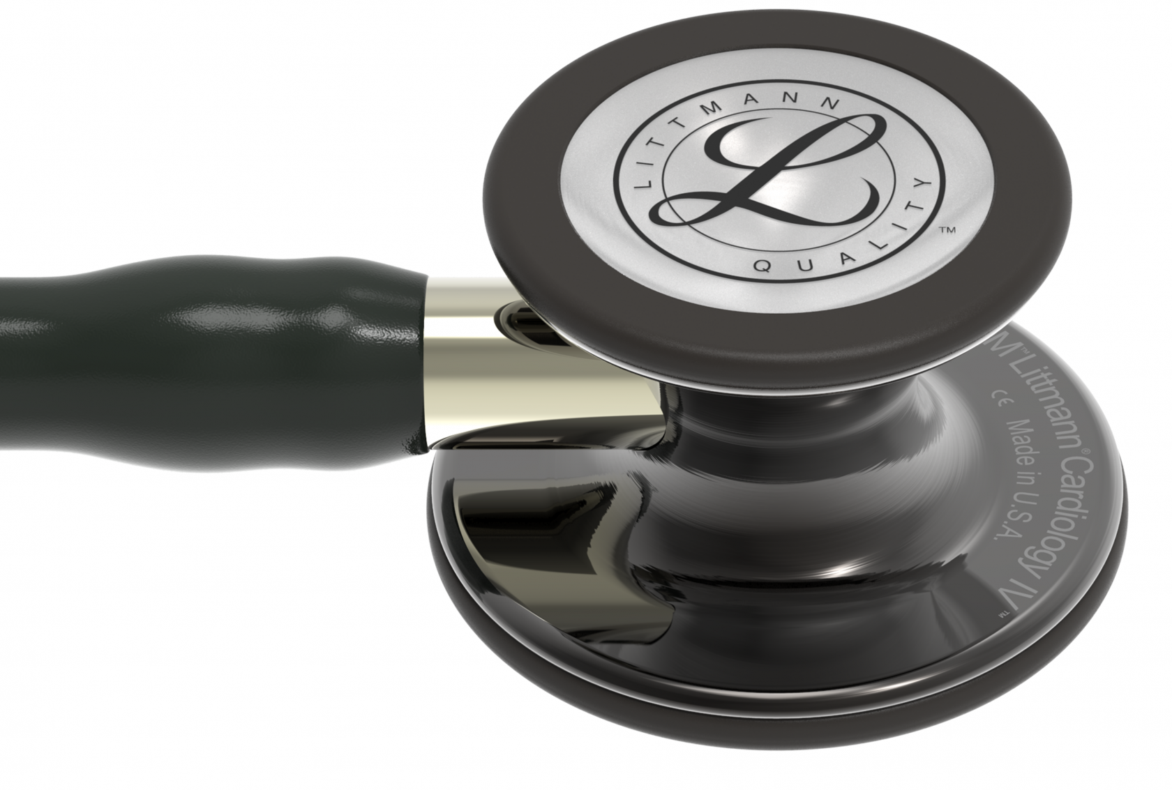 3M Stethoscope Littmann Cardiology IV Black with Champange Stem and Smoked Finish image 1