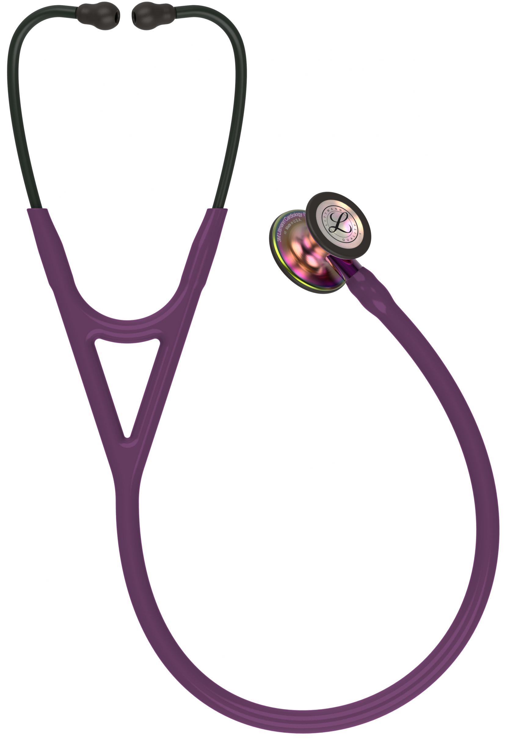 3M Stethoscope Littmann Cardiology IV Plum with Violet Stem and Rainbow Finish image 0