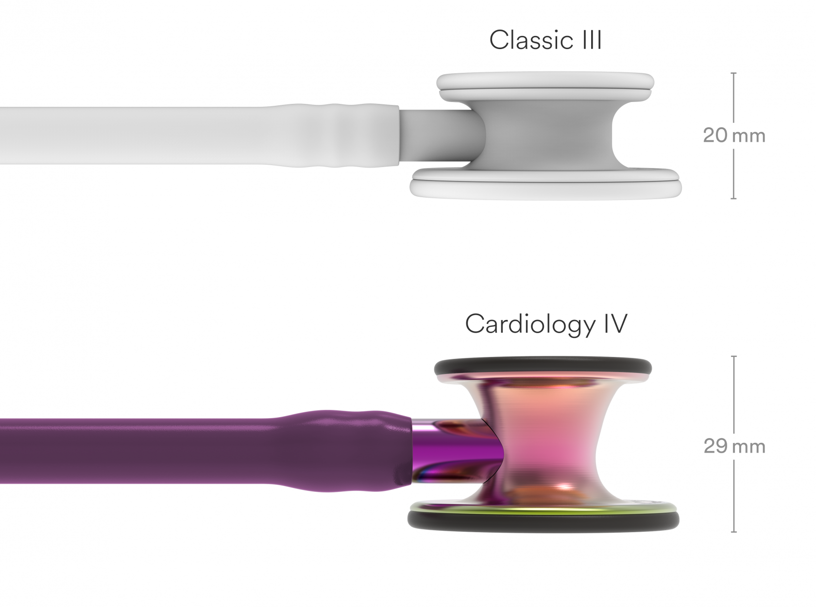 3M Stethoscope Littmann Cardiology IV Plum with Violet Stem and Rainbow Finish image 3