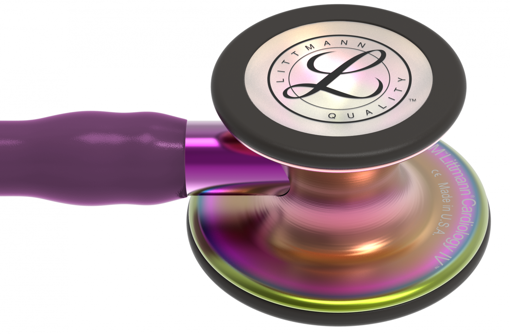 3M Stethoscope Littmann Cardiology IV Plum with Violet Stem and Rainbow Finish image 1