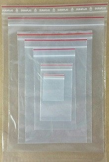 Bag Plastic Presseal Zipper 75mm x 130mm 40micron image 0