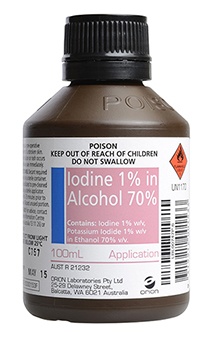 Iodine 1% in Alcohol 70% 100ml image 0
