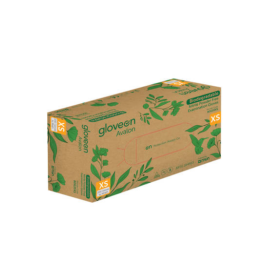 GloveOn Avalon Biodegradable Nitrile Exam Gloves Powder Free Box of 200 X-Small image 3