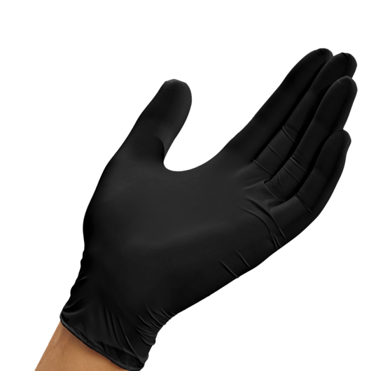 GloveOn Hammer Black Nitrile Exam Gloves Powder Free Box of 100 Small image 1