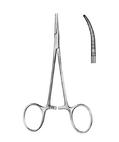 Nopa Micro-Mosquito Fine Forcep Curved 12cm image 0
