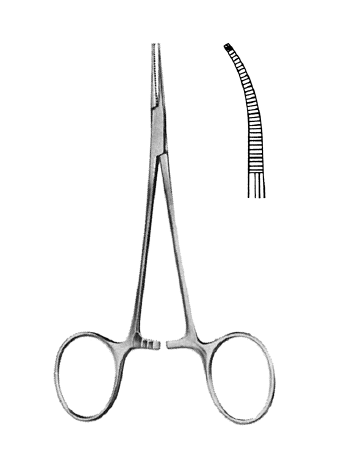 Nopa Micro-Mosquito Fine Forcep 1 X 2 Teeth 10cm Curved image 0