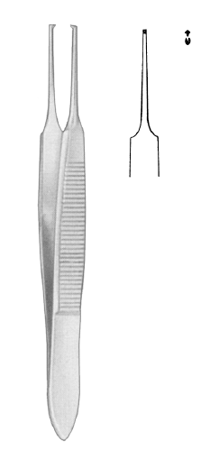 Nopa Graefe Iris Forcep 1x2 Teeth 7cm Straight image 0
