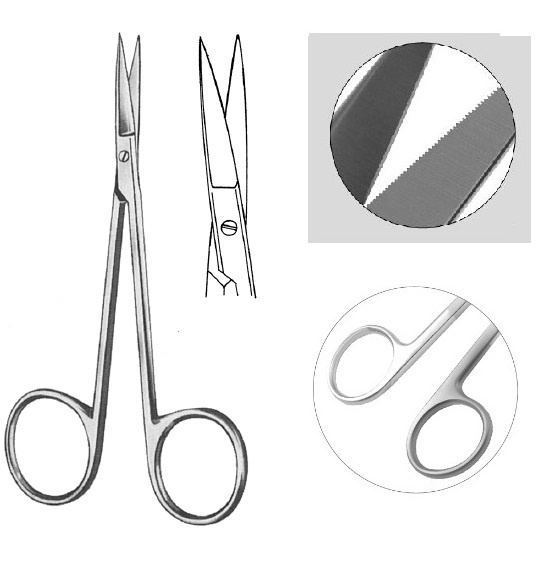 Iris Scissor TC 11.5cm Curved Dissecting Delicate Tissues Suture Trim  Scissors
