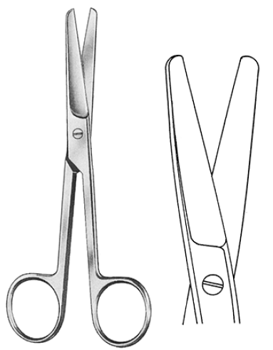Nopa Standard Operating Scissor Blunt Blunt Straight 15.5cm image 1
