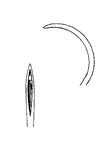 Nopa Deschamps Ligature Needle Right Sharp 20cm image 0